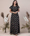 Floral Printed Flutter Sleeve Maxi Dress